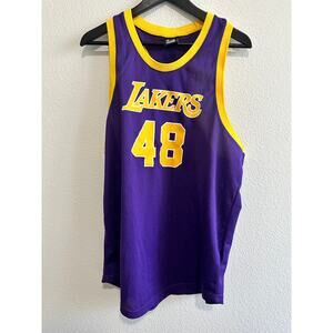 Los Angeles Lakers by Ultra Game Jersey #48 Size Small Sleeveless Purple/ Yellow